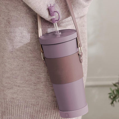 Reusable Cup Carrier for Bubble Tea & Coffee - PU Leather Drink Holder - Sustainable Alternative V1258-DP02-BOL-202