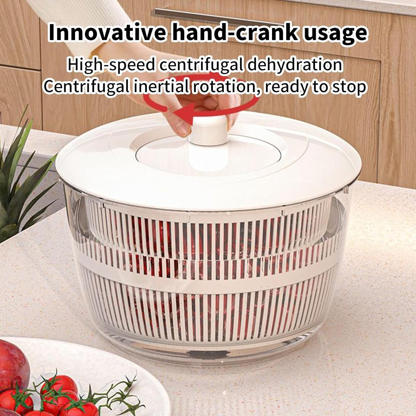 Multifunctional Salad Spinner with Colander Fast Drying Collapsible Vegetable Fruit Kitchen Tool V1258-DP02-BOL-204
