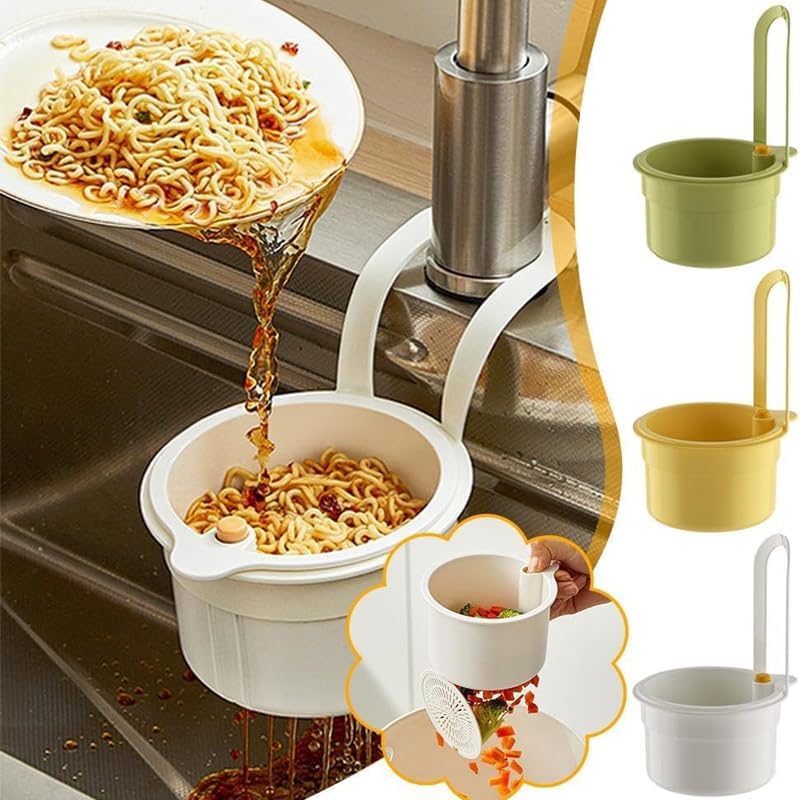 Yellow Hanging Kitchen Sink Strainer Multifunctional Faucet Drain Filter Anti-Clog Food Waste Mesh Screen V1258-DP02-BOL-205