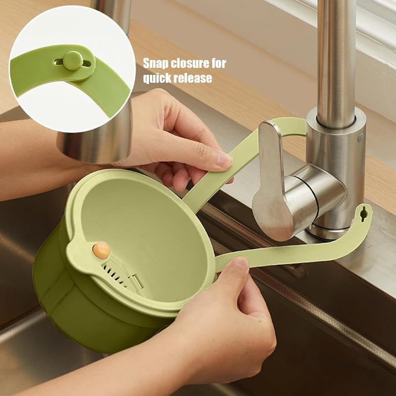 Yellow Hanging Kitchen Sink Strainer Multifunctional Faucet Drain Filter Anti-Clog Food Waste Mesh Screen V1258-DP02-BOL-205