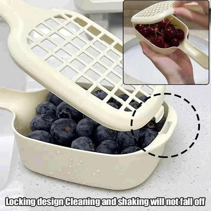 2-in-1 Sink Strainer Colander 2-in-1 Sink & Strainer Handy Shake and Drain System for Vegetables Fruit & V1258-DP02-BOL-206