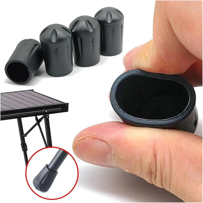 18mm Silicone Chair Leg Caps - 4 Pack Black Floor Protectors Scratch Resistant Furniture Pads V1258-DP02-BOL-21