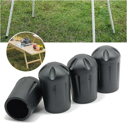 18mm Silicone Chair Leg Caps - 4 Pack Black Floor Protectors Scratch Resistant Furniture Pads V1258-DP02-BOL-21