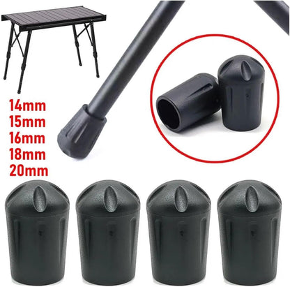 18mm Silicone Chair Leg Caps - 4 Pack Black Floor Protectors Scratch Resistant Furniture Pads V1258-DP02-BOL-21