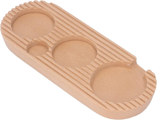 4-in-1 Walnut Espresso Organizer - 51mm/53mm Coffee Tamper Holder for Filter Holder & Accessories V1258-DP02-BOL-213