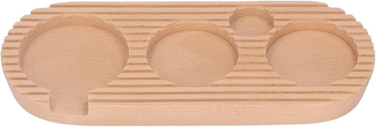 4-in-1 Walnut Espresso Organizer - 51mm/53mm Coffee Tamper Holder for Filter Holder & Accessories V1258-DP02-BOL-213