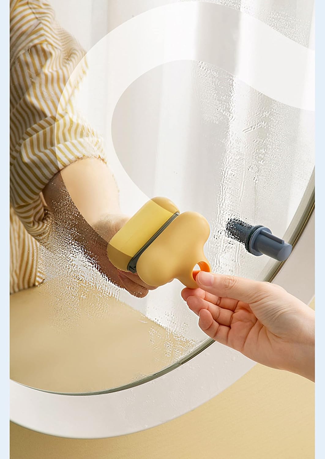 3-Pack Mini Shower Squeegee with Suction Cup - Small Window Cleaner for Bathroom & Mirror V1258-DP02-BOL-218