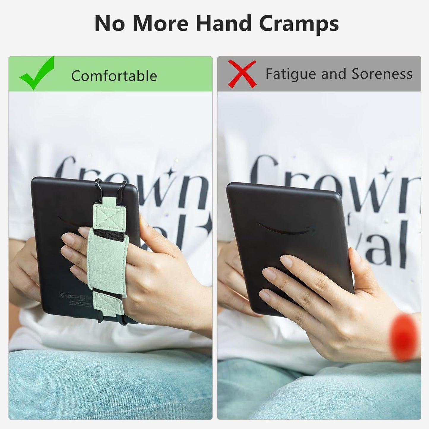 Elastic Green Handband for 6-7.5 inch E-book Tablet - High Stretch E-Reader Accessory V1258-DP02-BOL-219