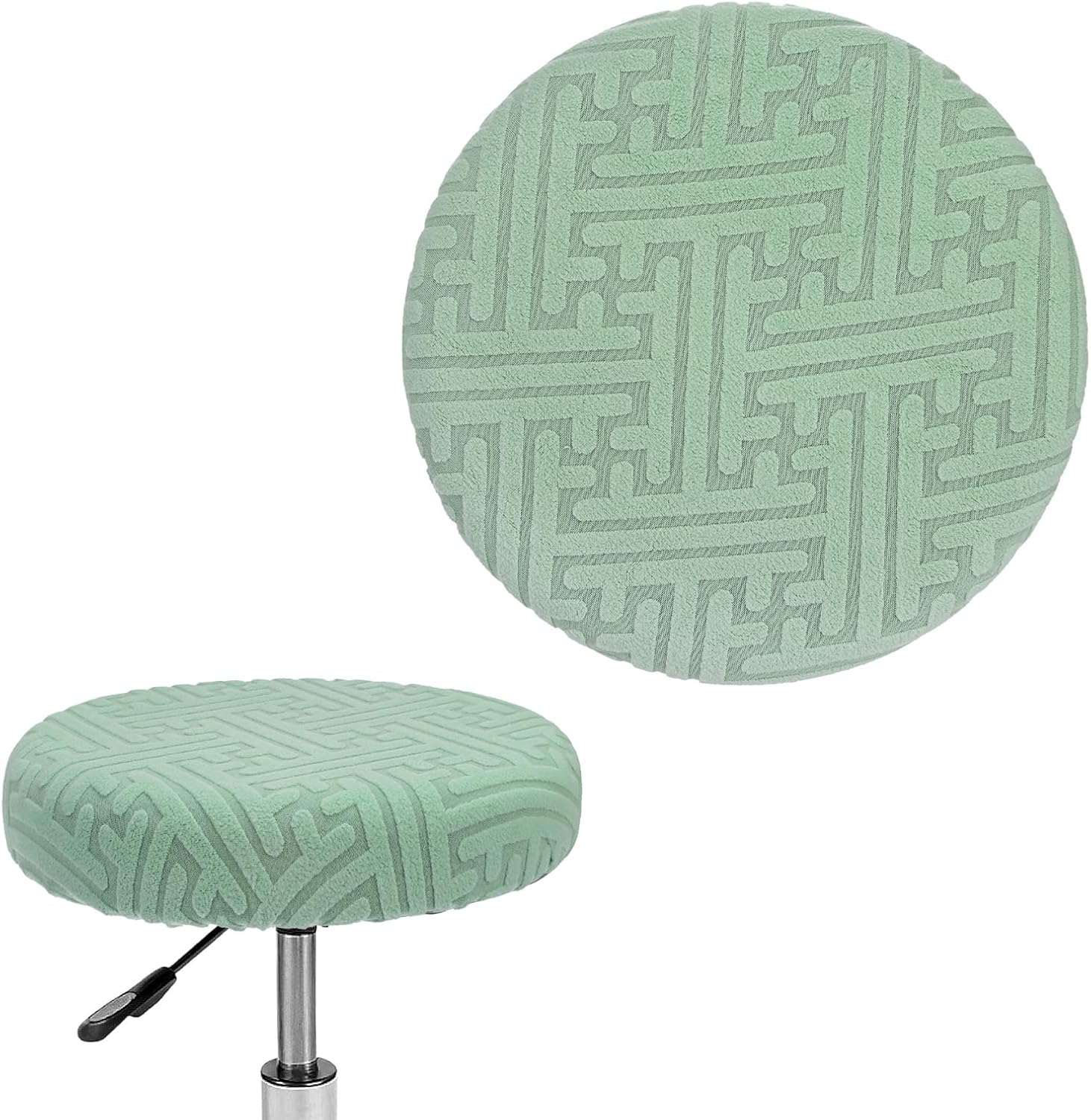 Elastic Chair Cover Round 30-36cm Mint Green Washable Stretchable Stool Cover V1258-DP02-BOL-22
