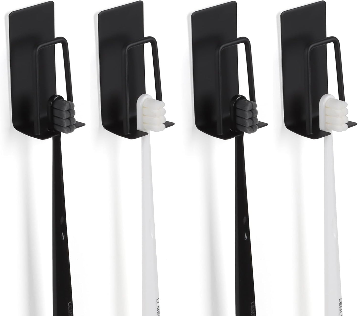 4 Pack Self-Adhesive Stainless Steel Wall Mount Toothbrush Holder No Drilling Required for Electric V1258-DP02-BOL-229