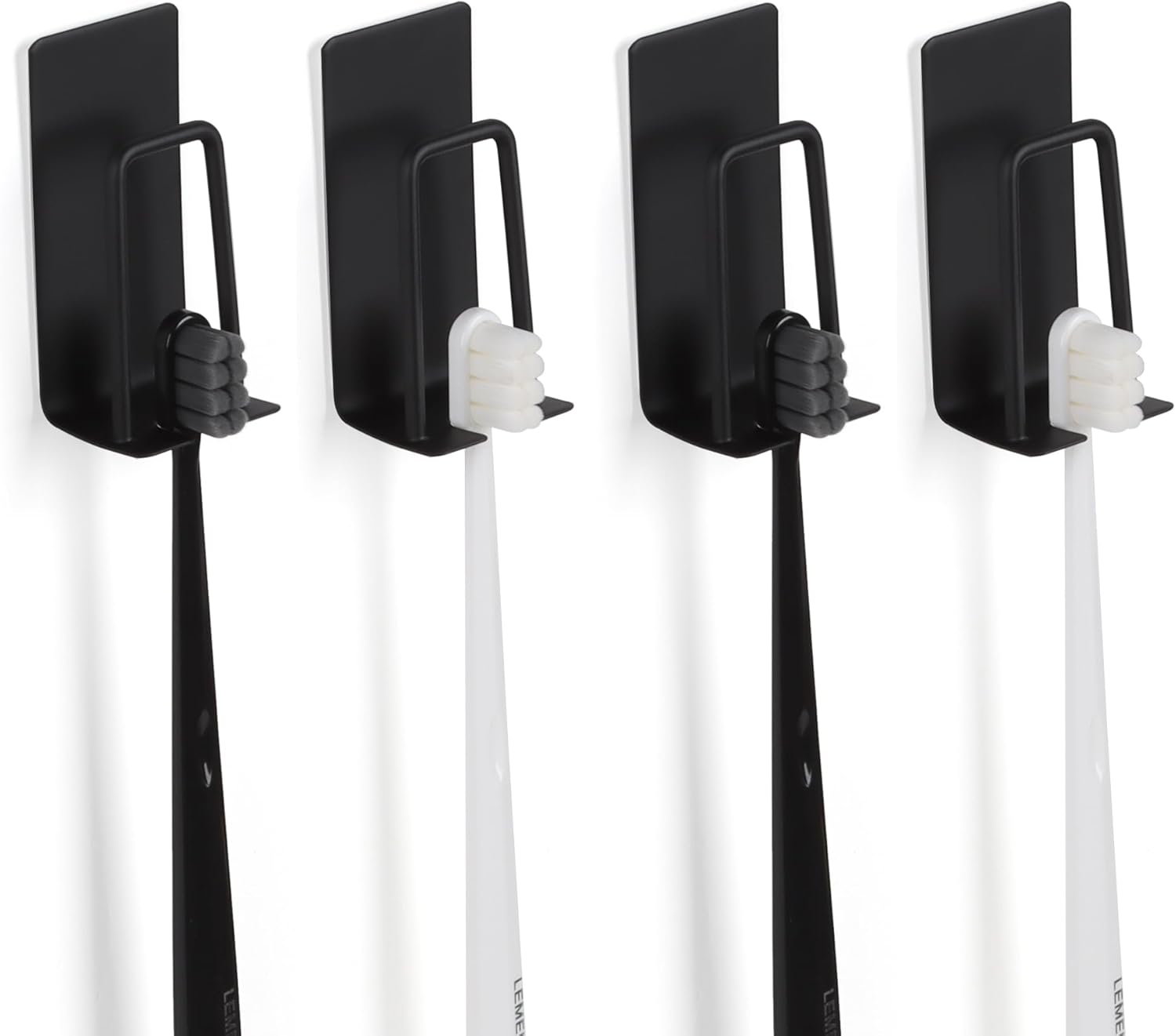 4 Pack Self-Adhesive Stainless Steel Wall Mount Toothbrush Holder No Drilling Required for Electric V1258-DP02-BOL-229