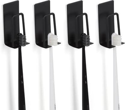 4 Pack Self-Adhesive Stainless Steel Wall Mount Toothbrush Holder No Drilling Required for Electric V1258-DP02-BOL-229