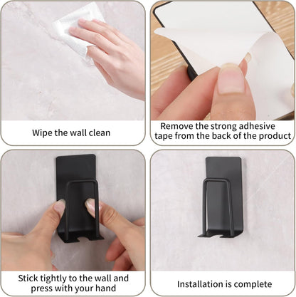 4 Pack Self-Adhesive Stainless Steel Wall Mount Toothbrush Holder No Drilling Required for Electric V1258-DP02-BOL-229