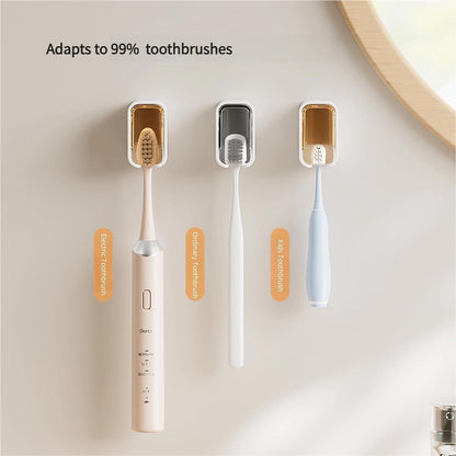 2 Pack Toilet Brush Holder with Lid No Drilling Waterproof Dustproof Bathroom Wall Mounted V1258-DP02-BOL-230