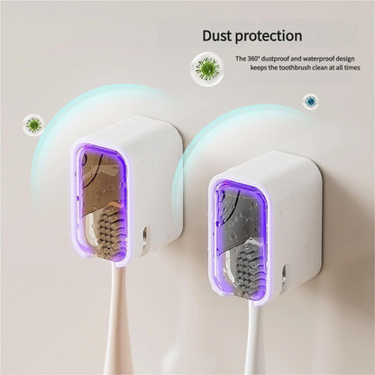 2 Pack Toilet Brush Holder with Lid No Drilling Waterproof Dustproof Bathroom Wall Mounted V1258-DP02-BOL-230