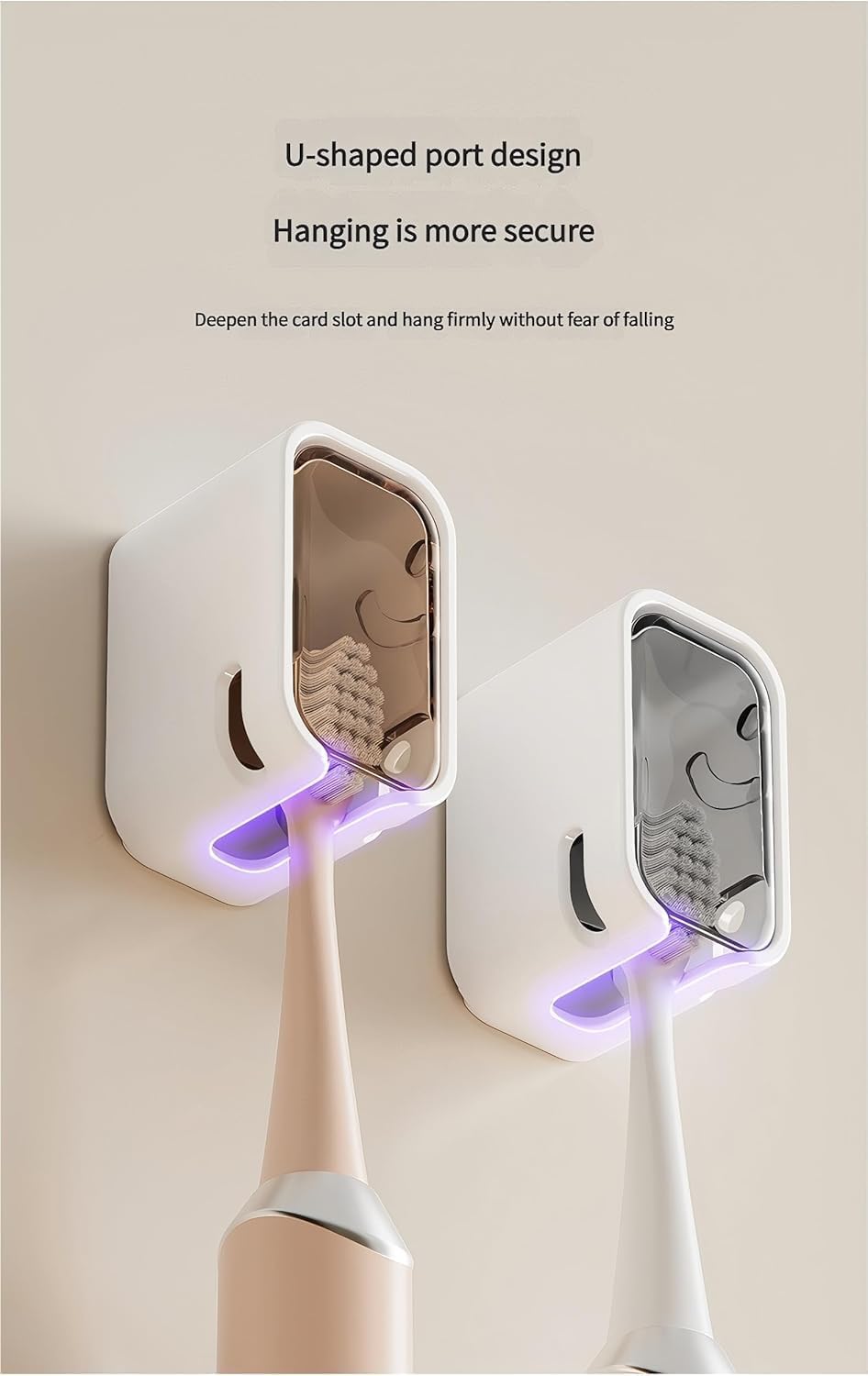 2 Pack Toilet Brush Holder with Lid No Drilling Waterproof Dustproof Bathroom Wall Mounted V1258-DP02-BOL-230