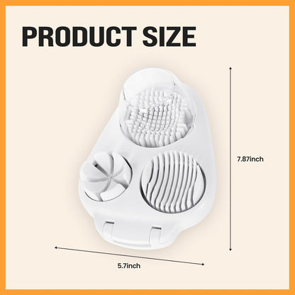 3-in-1 Egg Slicer - Perfect Slices & Chunks - Multifunctional Cutter for Eggs Soft Fruits and Vegetables V1258-DP02-BOL-234