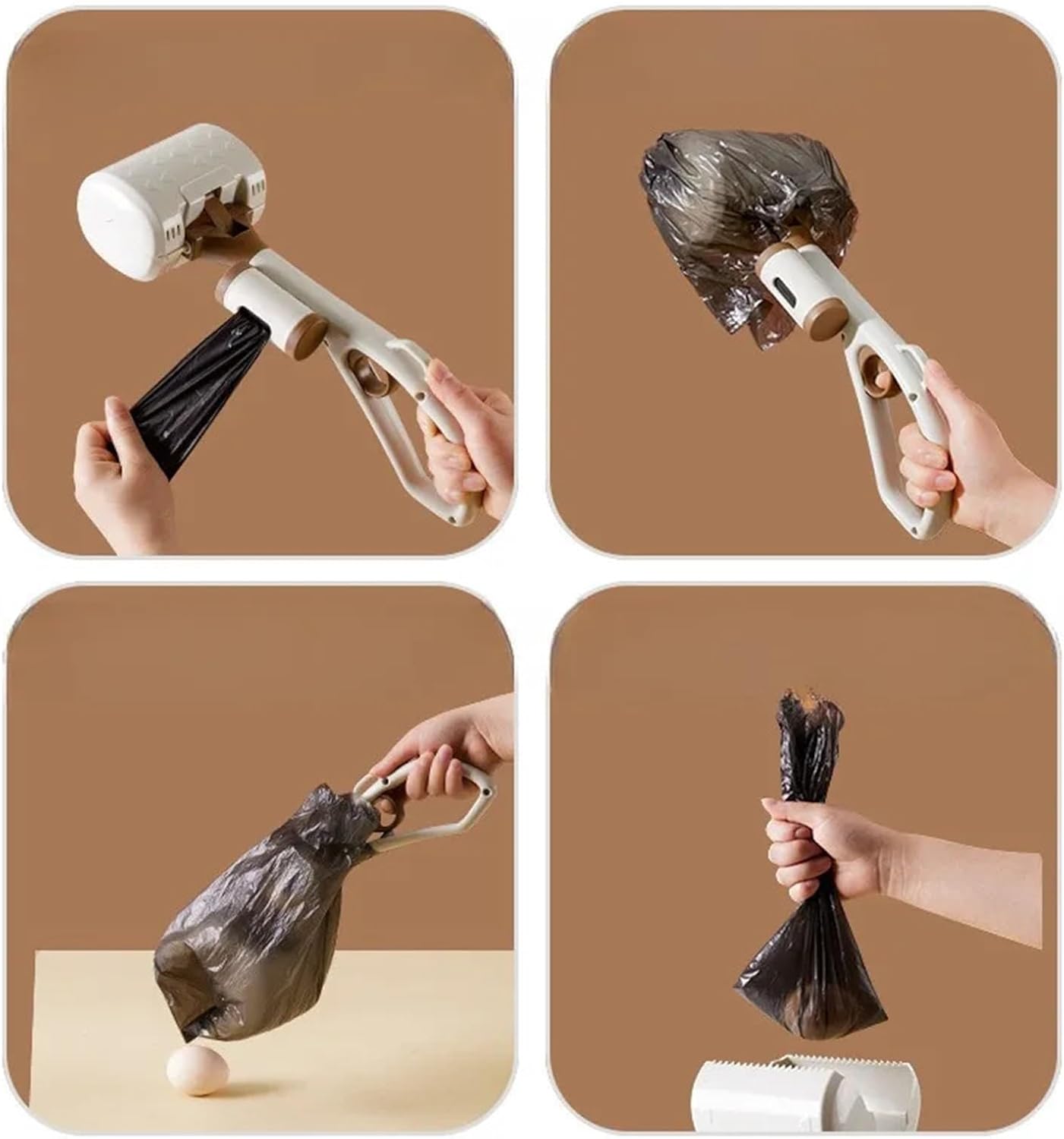 Dog Poop Scoop Long Steel 60cm One-Handed Operation Garden Park Use V1258-DP02-BOL-235