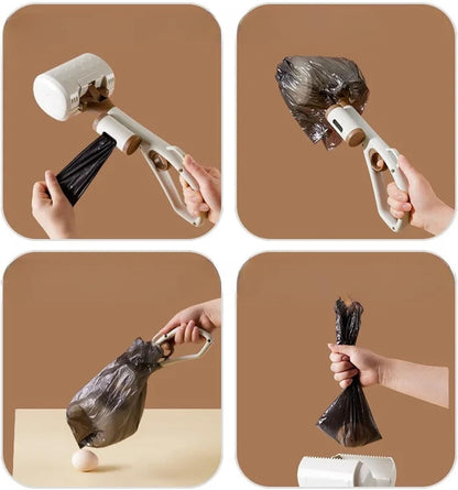 Dog Poop Scoop Long Steel 60cm One-Handed Operation Garden Park Use V1258-DP02-BOL-235