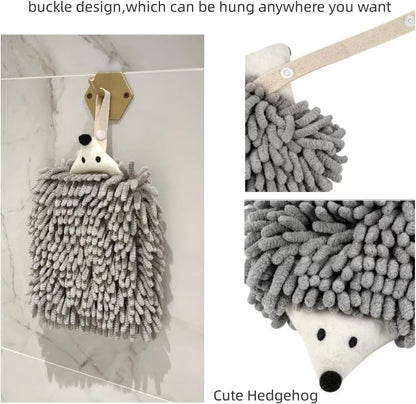 Chenille Hand Towel Set of 3 Quick Drying Super Absorbent with Hanging Loop for Kitchen and Bathroom V1258-DP02-BOL-237