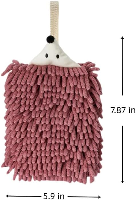 Chenille Hand Towel Set of 3 Quick Drying Super Absorbent with Hanging Loop for Kitchen and Bathroom V1258-DP02-BOL-237