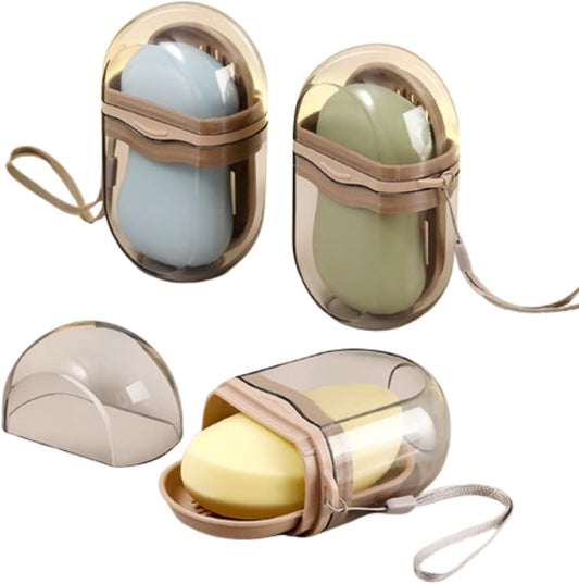 Travel Soap Case Set of 2 Leakproof with Soap Saver for Vacation Sports and Home V1258-DP02-BOL-239