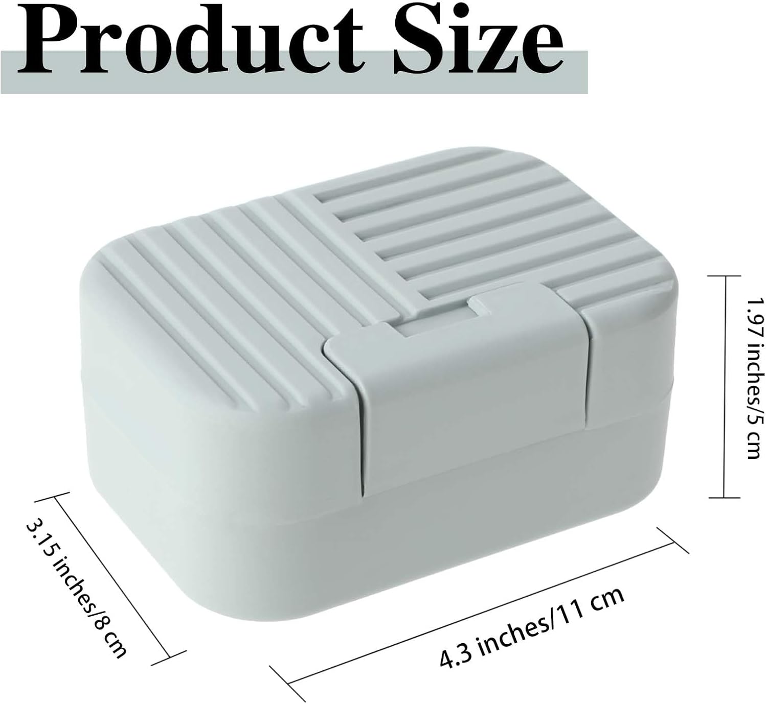 2 Pack Travel Soap Case with Lever - Holder for Soap & Shampoo Bars with Secure 4-Point Closure V1258-DP02-BOL-240