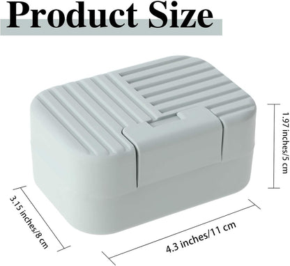 2 Pack Travel Soap Case with Lever - Holder for Soap & Shampoo Bars with Secure 4-Point Closure V1258-DP02-BOL-240
