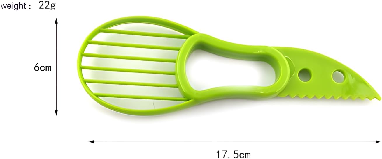 3-in-1 Avocado Tool - Safe Cutter, Pitter and Spoon in One - Green - Set of 1 V1258-DP02-BOL-243