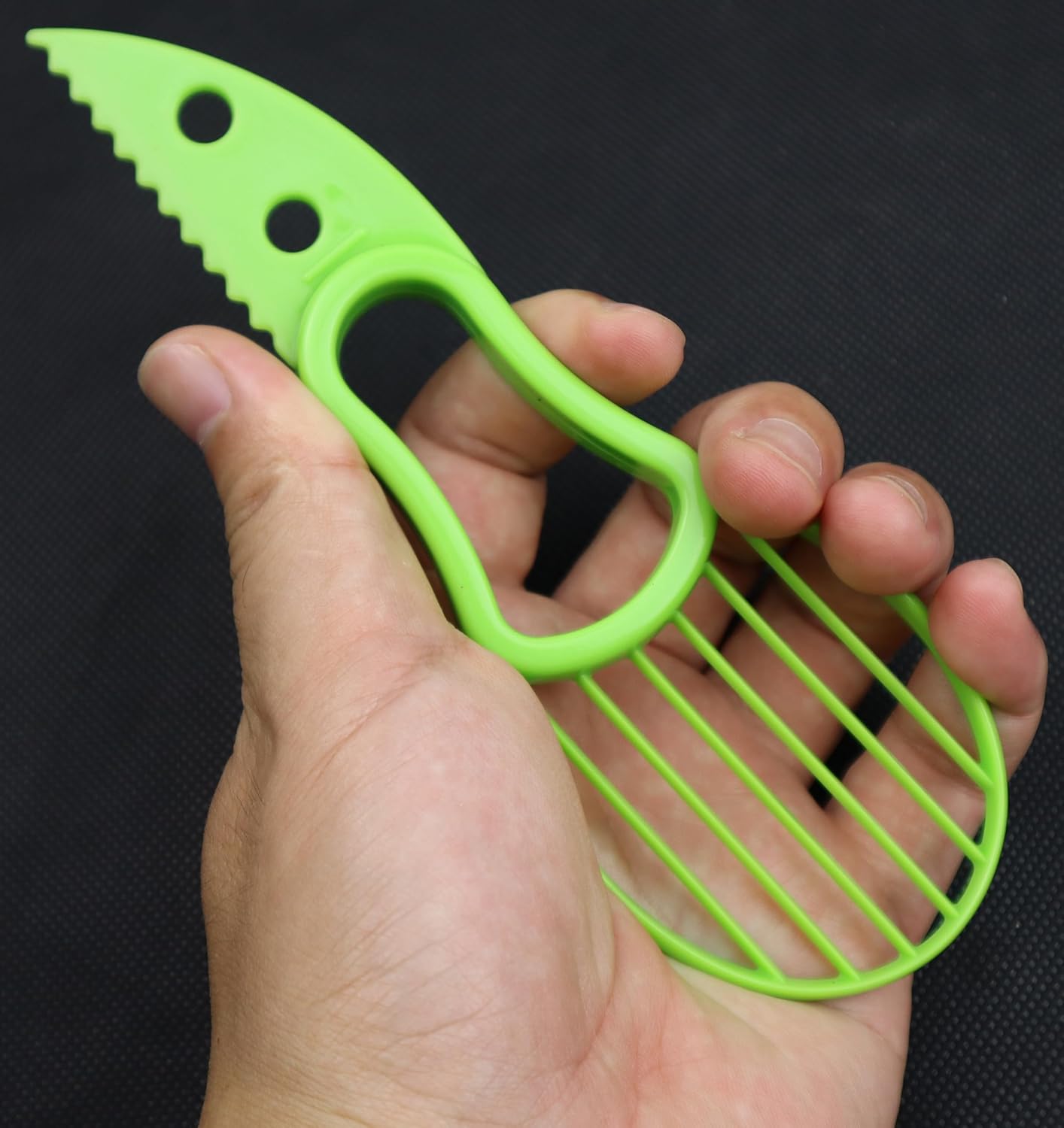 3-in-1 Avocado Tool - Safe Cutter, Pitter and Spoon in One - Green - Set of 1 V1258-DP02-BOL-243