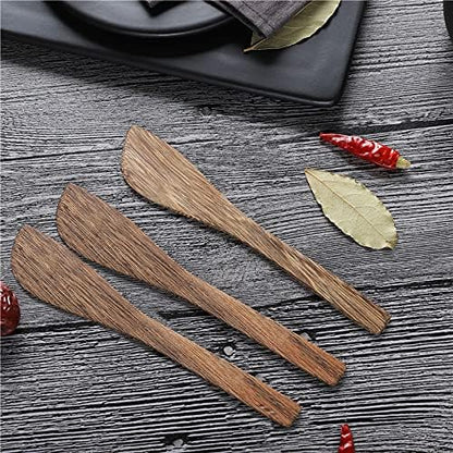 3-Piece Teak Kitchen Utensil Set Safe for Non-Stick Pans Heat Resistant Cooking Tools V1258-DP02-BOL-245