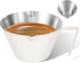 Stainless Steel Double Wall Espresso Cup with Handle 100ml Weighable Coffee Beans Measuring Cup V1258-DP02-BOL-246