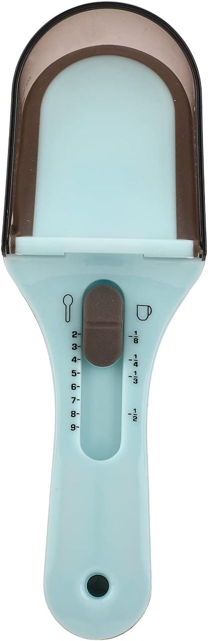 Adjustable 2-Piece Measuring Spoon Set with Scale Plastic Kitchen Tool for Coffee Milk Mask Powder Measurement V1258-DP02-BOL-248