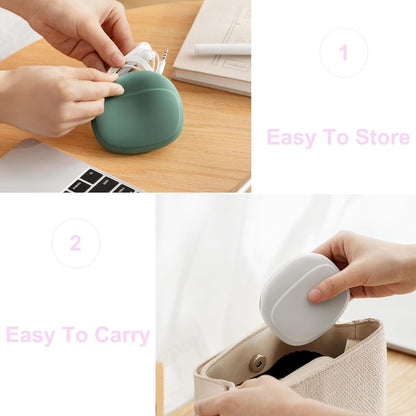 3 Pack Headphone Case Grey Red Green Portable Wireless Cable Storage Organizer for Mobile Phone Accessories V1258-DP02-BOL-252