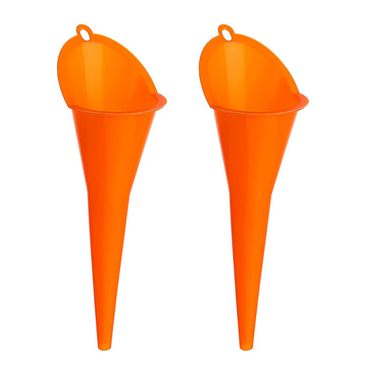 2 Pack Orange Multipurpose Funnel for Filling Car Oil Grease Engine Oil Water Diesel Kerosene and Other V1258-DP02-BOL-253