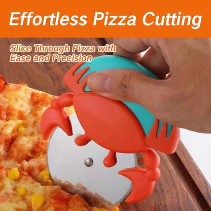 1 Piece Stainless Steel Pizza Cutter with Non-Slip Wheels Anti-Rust Easy Grip Sharp Blade for Effortless V1258-DP02-BOL-254