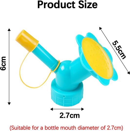 3 Pack Blue Double Nozzles for Spray Bottles - Replacement Sprayer Heads V1258-DP02-BOL-257