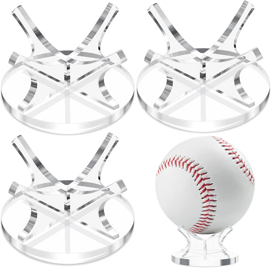 3 Piece Acrylic Ball Display Stand Holder for Baseball Golf Softball Tennis and Other Sports Balls V1258-DP02-BOL-260