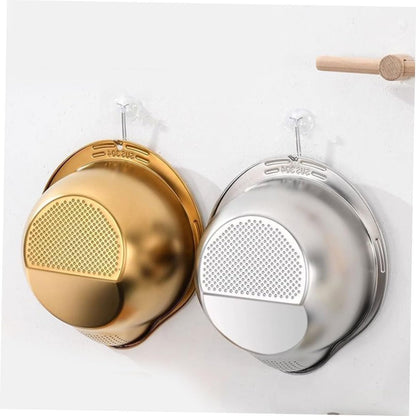 2-Piece Stainless Steel Rice Washing Strainer Set with Thickened Fine Mesh for Fruits Vegetables Easy to V1258-DP02-BOL-261