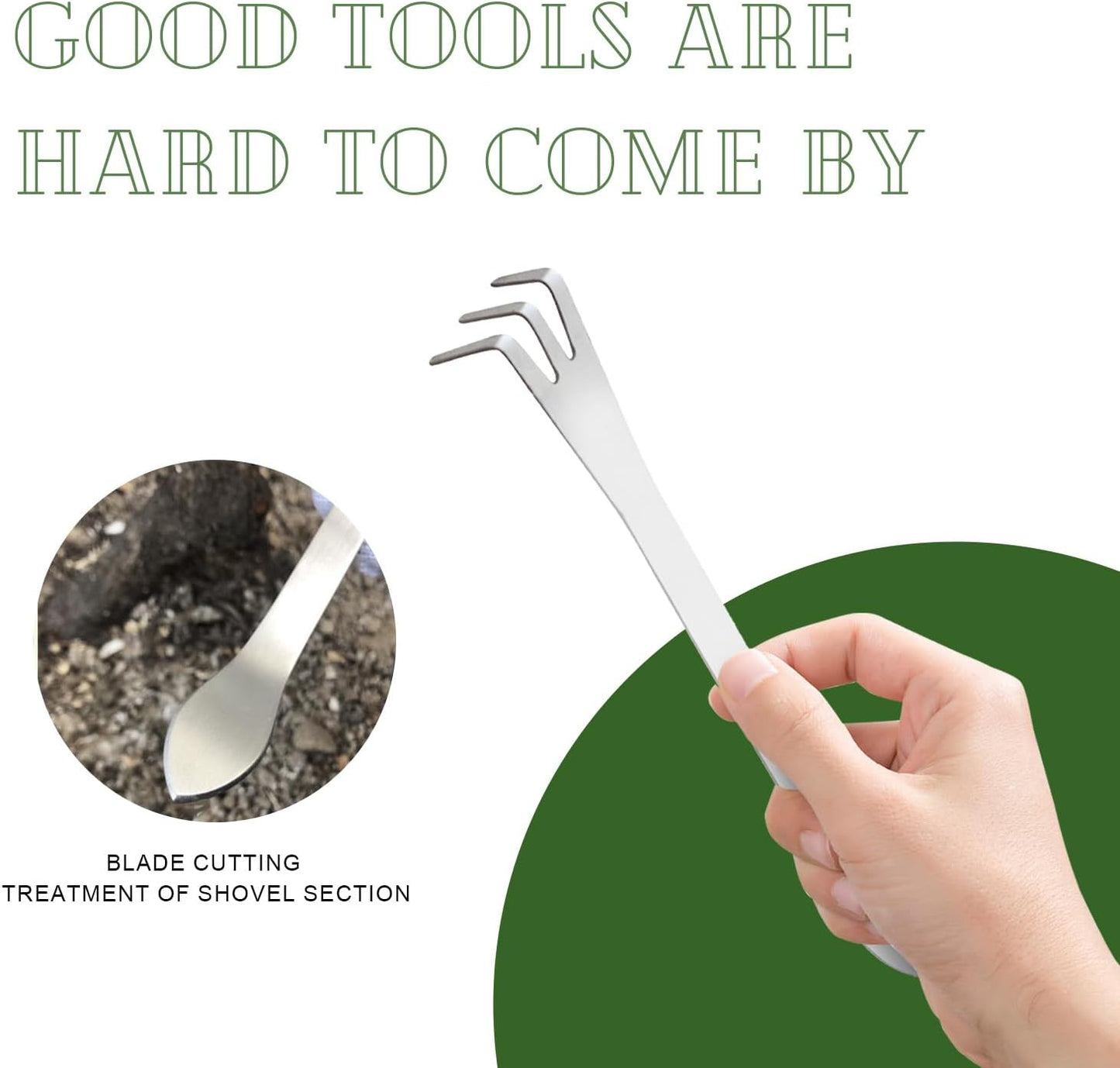 2 Pack Stainless Steel 3-Tine Root Rake Mini Candy Grip Handle Garden Tool V1258-DP02-BOL-262