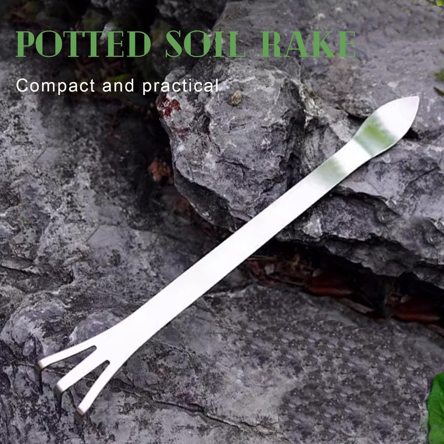 2 Pack Stainless Steel 3-Tine Root Rake Mini Candy Grip Handle Garden Tool V1258-DP02-BOL-262