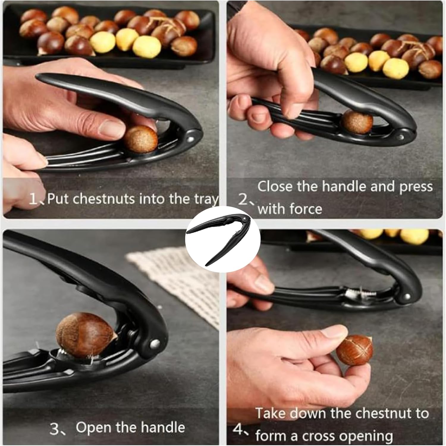Green Chestnut Peeler Stainless Steel Tool Easy Efficient Quick Hulling Without Damage V1258-DP02-BOL-267