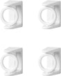 4 Pack White Curtain Rod Brackets with Rotating Function Support Shower Rod Tension Mounting for Home or Hotel V1258-DP02-BOL-268