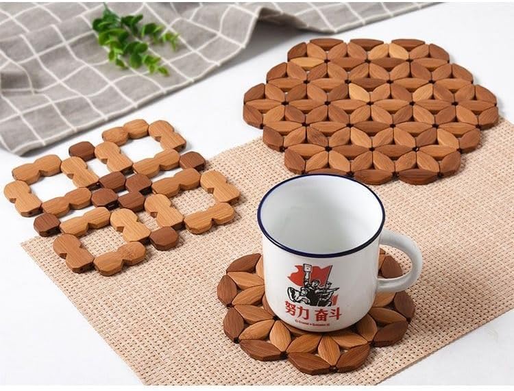 Round Wooden Pot Stand 24cm - Solid Wood Heat Resistant Table Protector for Kitchen & Dining Room V1258-DP02-BOL-27