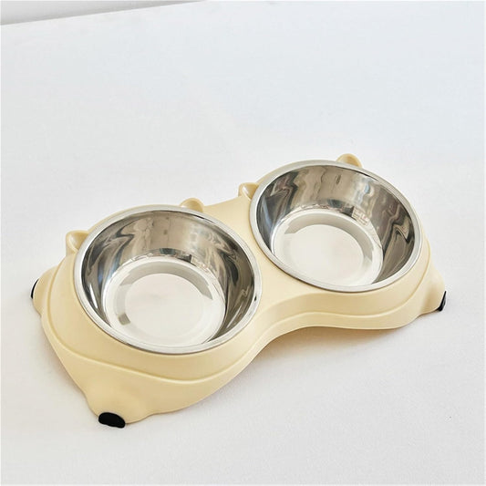 Cat Food Bowl - 1 Piece - Spillproof Pet Bowl - Double Layer Design for Cats V1258-DP02-BOL-270