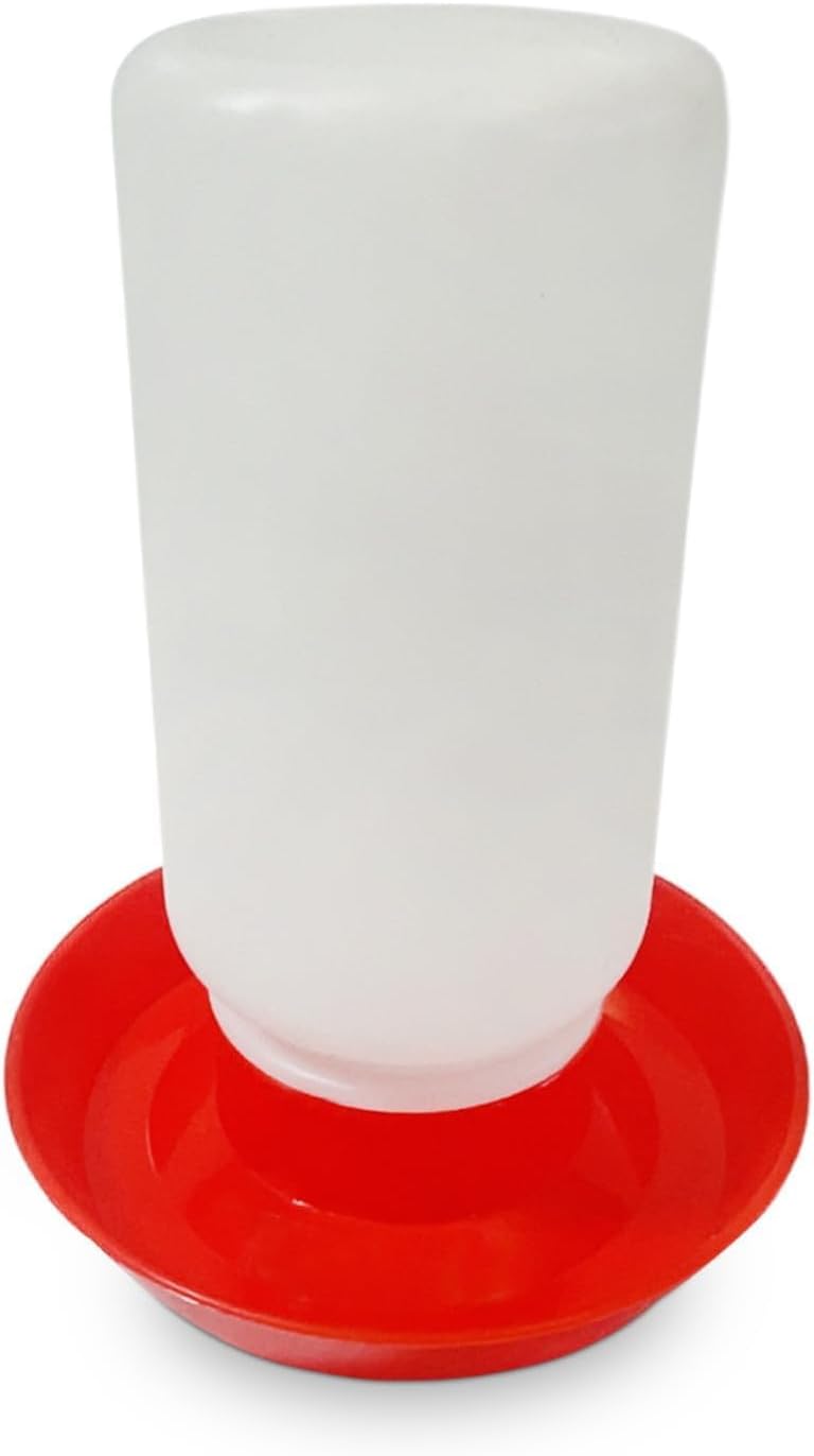 1L Durable Poultry Water Container for Chickens Ducks Turkeys Quail - Reusable Drinker Feeder V1258-DP02-BOL-271