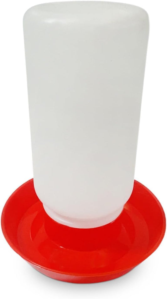 1L Durable Poultry Water Container for Chickens Ducks Turkeys Quail - Reusable Drinker Feeder V1258-DP02-BOL-271