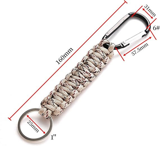 5 Pack Karabiner Keychains with Woven Lanyard Musket Hook for Outdoor Camping Hiking Backpacks V1258-DP02-BOL-277
