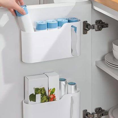 Multifunctional Wall-Mounted Storage Rack Set No Drilling Required Trash Bag Holder Bathroom Dispenser V1258-DP02-BOL-283