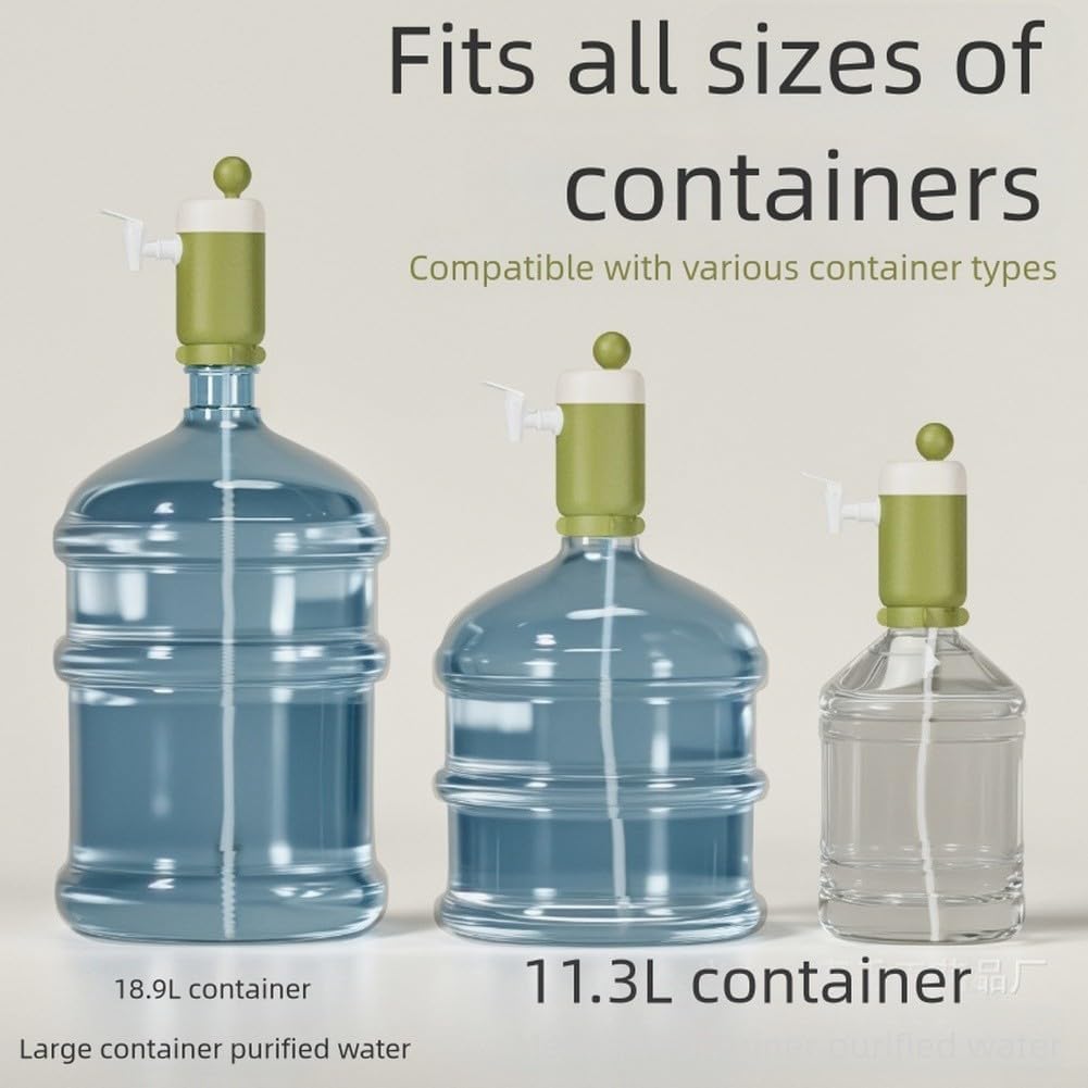 Manual Pneumatic Water Pump Green with Food-Grade Silicone Hose Suitable for Large Capacity Containers V1258-DP02-BOL-284